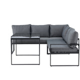 Rohová sedací souprava Zingaro - černá / šedá