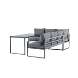 Rohová sedací souprava Zingaro - černá / šedá