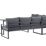 Rohová sedací souprava Zingaro - černá / šedá