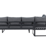 Rohová sedací souprava Zingaro - černá / šedá