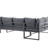 Rohová sedací souprava Zingaro - černá / šedá