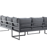 Rohová sedací souprava Zingaro - černá / šedá