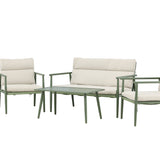 Sedací souprava Mazzaro - zelená / béžová