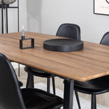 Jídelní stůl Inca - Dřevo / Černá + Jídelní židle Polar Černá / černá_4