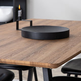 Jídelní stůl Inca - Dřevo / Černá + Jídelní židle Polar Černá / černá_4