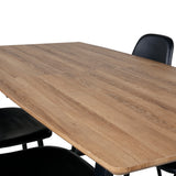 Jídelní stůl Inca - Dřevo / Černá + Jídelní židle Polar Černá / černá_4