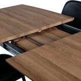 Jídelní stůl Inca - Dřevo / Černá + Jídelní židle Polar Černá / černá_4