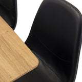 Jídelní stůl Inca - Dřevo / Černá + Jídelní židle Polar Černá / černá_4