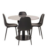 Jídelní stůl Razzia 106 cm - Šedá Terazzo / Černá+Polar Matstol - Svart / Svart