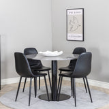 Jídelní stůl Razzia 106 cm - Šedá Terazzo / Černá+Polar Matstol - Svart / Svart