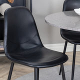 Jídelní stůl Razzia 106 cm - Šedá Terazzo / Černá+Polar Matstol - Svart / Svart