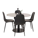 Jídelní stůl Razzia 106 cm - Šedá Terazzo / Černá+Polar Matstol - Svart / Svart