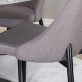 Razzia Jídelní stůl 106cm -Šedá Terazzo / Černá +Leone 2.0 Polar Grey - ČERNÉ nohy _4