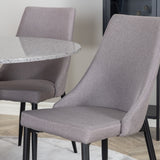 Razzia Jídelní stůl 106cm -Šedá Terazzo / Černá +Leone 2.0 Polar Grey - ČERNÉ nohy _4