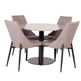 Razzia Jídelní stůl 106cm -Šedá Terazzo / Černá +Leone 2.0 Polar Grey - ČERNÉ nohy _4