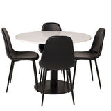 Razzia Jídelní stůl 106cm - White Terazzo / Black+Polar Matstol - Svart / Svart