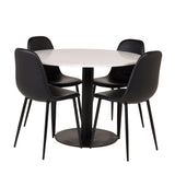 Razzia Jídelní stůl 106cm - White Terazzo / Black+Polar Matstol - Svart / Svart