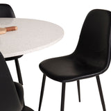 Razzia Jídelní stůl 106cm - White Terazzo / Black+Polar Matstol - Svart / Svart