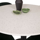 Razzia Jídelní stůl 106cm - White Terazzo / Black+Velvet Matstol - Svart / Moss
