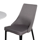 Jídelní stůl Razzia 106cm -Bílá Terazzo / Černá +Leone 2.0 Polar Grey - ČERNÉ nohy _4