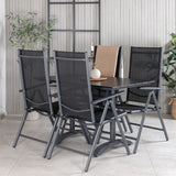 Denver Café Table 120*70 - Black Alu / Black Aintwood+Break 5:pos Židle - Black alu / Black Textilene_4