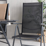 Denver Café Table 120*70 - Black Alu / Black Aintwood+Break 5:pos Židle - Black alu / Black Textilene_4