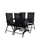 Denver Café Table 120*70 - Black Alu / Black Aintwood+Break 5:pos Židle - Black alu / Black Textilene_4