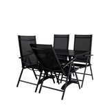 Denver Café Table 120*70 - Black Alu / Black Aintwood+Break 5:pos Židle - Black alu / Black Textilene_4