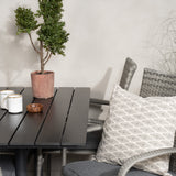 Denver Café Table 120*70 - Black Alu / Black Aintwood+Anna Arm Chair (stohovatelné) - Grey_4
