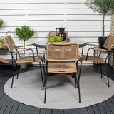 Jídelní stůl Volta - Černá - ø90+Lindos - Křeslo - Black Alu / Latte Rope_4