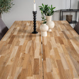 Cirebon Jídelní stůl 200*90cm - Teak / Bílá +Leone 2.0 Polar Grey - Bílé nohy _6