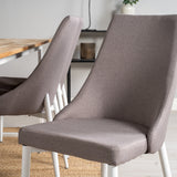 Cirebon Jídelní stůl 200*90cm - Teak / Bílá +Leone 2.0 Polar Grey - Bílé nohy _6