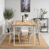 Cirebon Jídelní stůl 200*90cm - Teak / White+Mariette Pinnstol - Ljusgrå_6