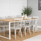Cirebon Jídelní stůl 200*90cm - Teak / White+Mariette Pinnstol - Ljusgrå_6