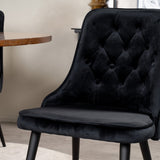 Copenhagen - Jídelní stůl kulatý - Hnědá / Black+Velvet Deluxe Jídelní židle - Černé nohy / Black velvet_4