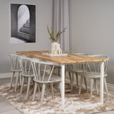 Cirebon Jídelní stůl 200*90cm - Teak / White+Bobby Pinnstol - Ljusgrå _6