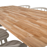 Cirebon Jídelní stůl 200*90cm - Teak / White+Bobby Pinnstol - Ljusgrå _6
