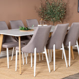 Polar Matbord - Ek-Look / Vit- 180*90*H75 +Leone 2.0 Polar Grey - Bílé nohy _6