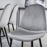 Jídelní stůl Marina - černá deska / černé nohy + jídelní židle Polar - černé nohy / světle šedý samet (ersätter 19902-885)_6