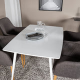 Polar Jídelní stůl 180 cm - Bílá deska / Bílé nohy +Comfort - Jídelní židle - Dub/tmavě šedá _4