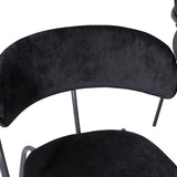 Plaza Kulatý stůl 100 cm - Černá deska - Ořechové nohy+Šípové křeslo - Černé nohy - Black Velvet_4