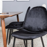 Jídelní stůl Polar 180 cm - Ořechová deska - Ořechové nohy+Jídelní židle Polar - Černé nohy / Black Velvet (ersätter 19902-888)_6
