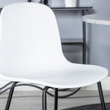 Razzia Jídelní stůl ø106cm - Šedá / Černá + Jídelní židle Arctic - Černé nohy - Bílý Plast_4