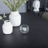 Jídelní stůl Dipp - 180*90cm - Černá / Černá mosaz+arktická jídelní židle - Černé nohy - Khaki Plast_6