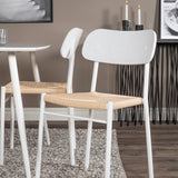 Polar Jídelní stůl 120 cm - Bílá Bílá +Jídelní židle Polly - Bílá / Přírodní _4