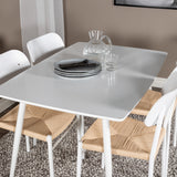Polar Jídelní stůl 120 cm - Bílá Bílá +Jídelní židle Polly - Bílá / Přírodní _4