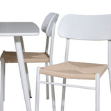 Polar Jídelní stůl 120 cm - Bílá Bílá +Jídelní židle Polly - Bílá / Přírodní _4