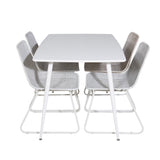 Polar Jídelní stůl 120 cm - White White+Cirebon Jídelní židle - White Wash_4