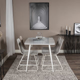 Polar Jídelní stůl 120 cm - White White+Cirebon Jídelní židle - White Wash_4