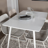Polar Jídelní stůl 120 cm - White White+Cirebon Jídelní židle - White Wash_4